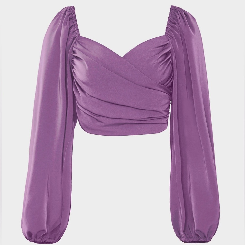 Lichi Puff Sleeved Crop Top